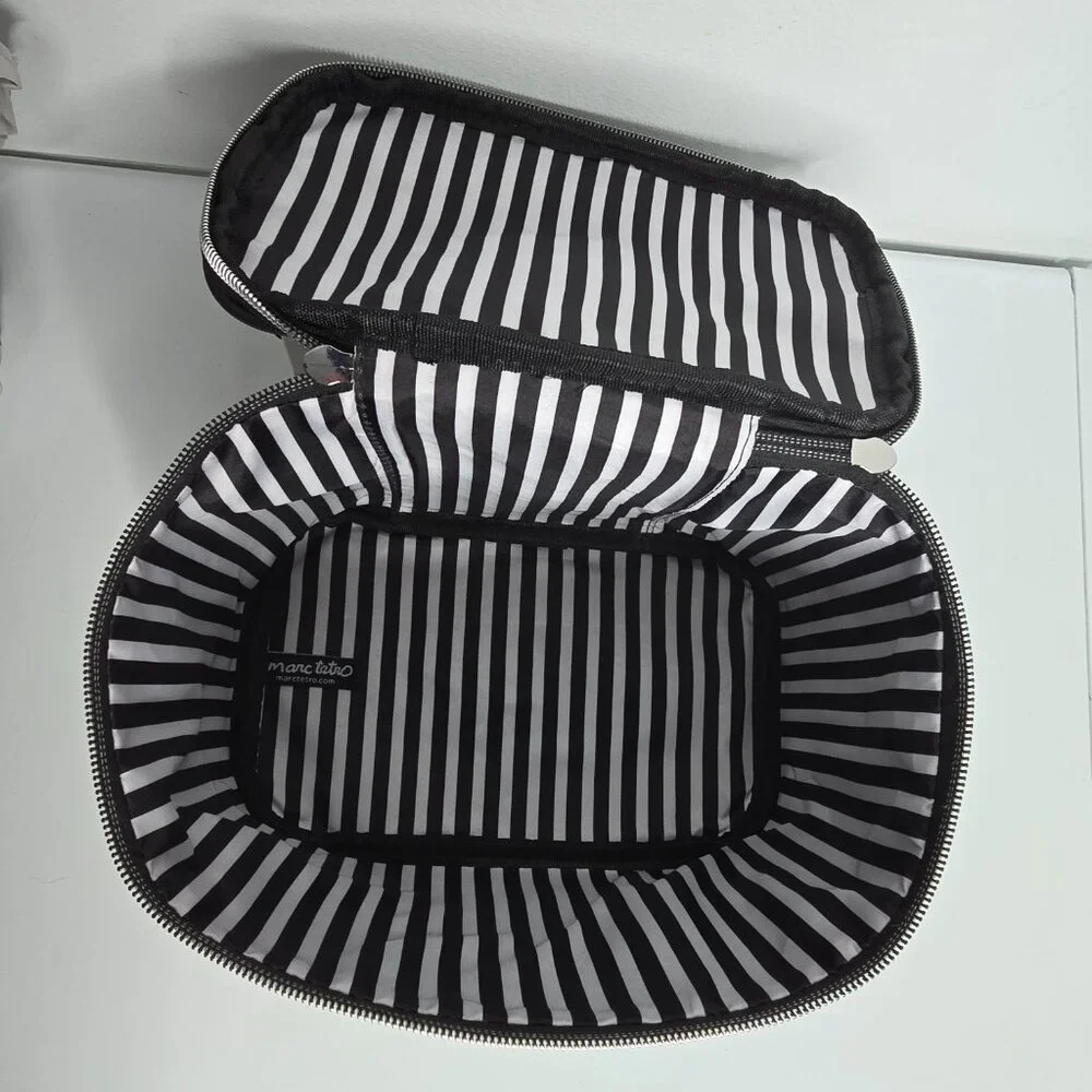 Marc Tetro Dog Family Black Cosmetic Travel Makeup Bag Tote NEW All My‎ Dogs